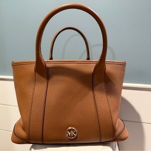 Michael Kors Brown Luisa Medium Pebbled Leather Tote